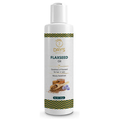7 Days Flaxseed Oil (Cold Pressed) For Skin Breast Growth & Hair- 100ml, Natural and 100% Pure (Organic) Hair Oil (120 ml)