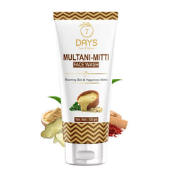 7 Days multani mitti Fcae Wash No Parabens, Sulphate Face Wash (100 gm)