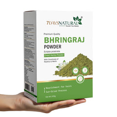 7Days Natural Pure Bhringraj Powder – Ayurvedic Bhringraj Powder(Eclipta Alba) for Hair Growth | Scalp Detox & Skin Rejuvenation(200 Gm)