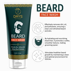 7 Days Beard face wash for beard shine smooth stronger 100gm
