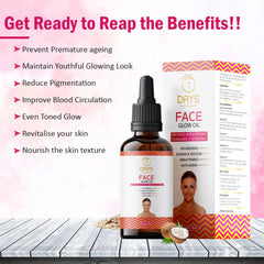 7 Days Face brightness oil for face glowing & anti ageing Spotless Skin,Sun Protection, Under Eye Circles, Dark Circle, Fine Line & Sun Damage Corrector Facial oil (30 ml)