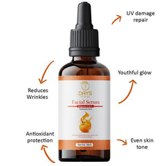 7 Days Vitamin C Serum With Hyaluronic Acid, Face Pigmentation And Oily Skin, Fairness Brightening (30 ml)