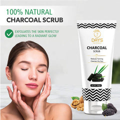 7 Days Activated Charcoal Face Scrub- No Parabens & Mineral Oil Face Scrub for Exfoliation, Anti-acne & Pimples, Blackhead Removal Scrub (100 g)
