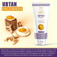 7Days Ubtan Scrub For Face with Turmeric & Walnut for Tan Removal – 100g Scrub