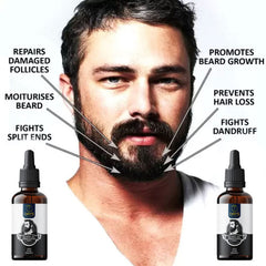 Beard oil for men, Beard stronger powerful beard long shiner softener oil (Pack of 2)
