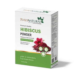 7 DAYS Hibiscus Flower Powder for Face Pack & Hair Mask | Pure & Natural Hibiscus Rosa Sinensis Powder For Skin & Hair Care - 200g