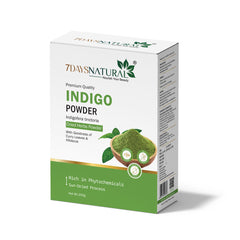 7Days Natural Indigo Powder with Curry Leaves & Hibiscus - Herbal Powder for Hair Nourishment & Shine(200 Gm)