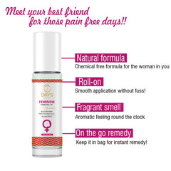 7 Days Feminine Cramp Relief Roll On for instant relief from period pain Gel Liquid (10 ml)