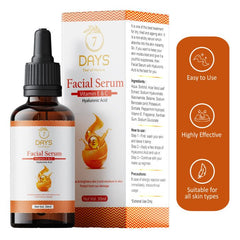 7 Days Vitamin C Serum With Hyaluronic Acid, Face Pigmentation And Oily Skin, Fairness Brightening (30 ml)