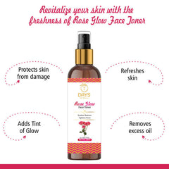 7 Days Glowner Rose Water Face Toner For Glowing Skin for all Skin Type Men & Women Men & Women (100 ml)