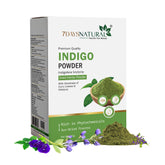 7Days Natural Indigo Powder with Curry Leaves & Hibiscus - Herbal Powder for Hair Nourishment & Shine(200 Gm)