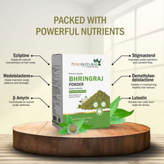 7Days Natural Pure Bhringraj Powder – Ayurvedic Bhringraj Powder(Eclipta Alba) for Hair Growth | Scalp Detox & Skin Rejuvenation(200 Gm)