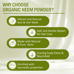 Neem Leaf Powder for Skin & Hair, Anti-Pimple, Anti-Bacterial, Fight Dandruff 200gm