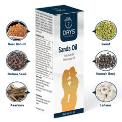 9 Inch Long oil for men | Sanda Oil | 7Days Organic