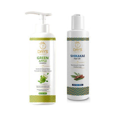 Green apple shampoo and shikakai hair oil