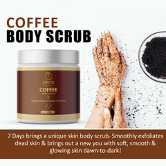 7Days Coffee Body Scrub for Exfoliation, Tan Removal & Soft-Smooth Skin – 100% Natural Scrub