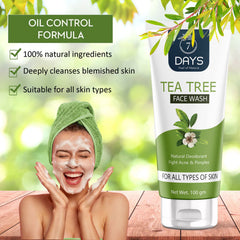 7Days Tea Tree Facewash for acne and pimples(100 ml)