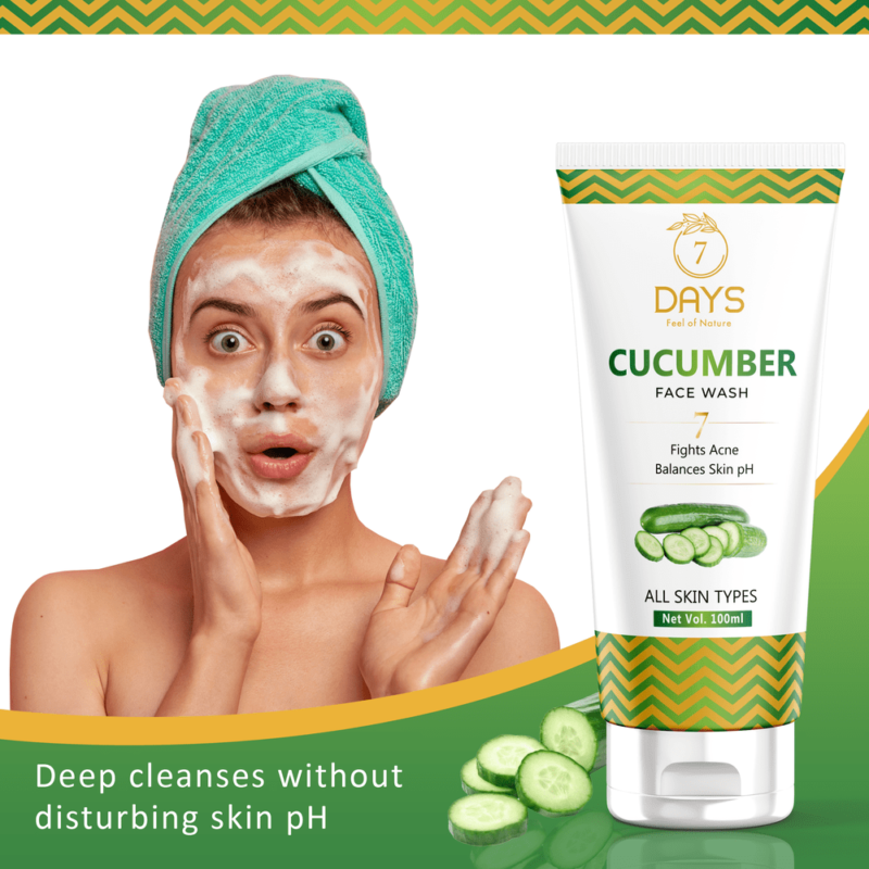 7 Days Cucumber face was for for oily skin and pimples Face Wash (100 ml)