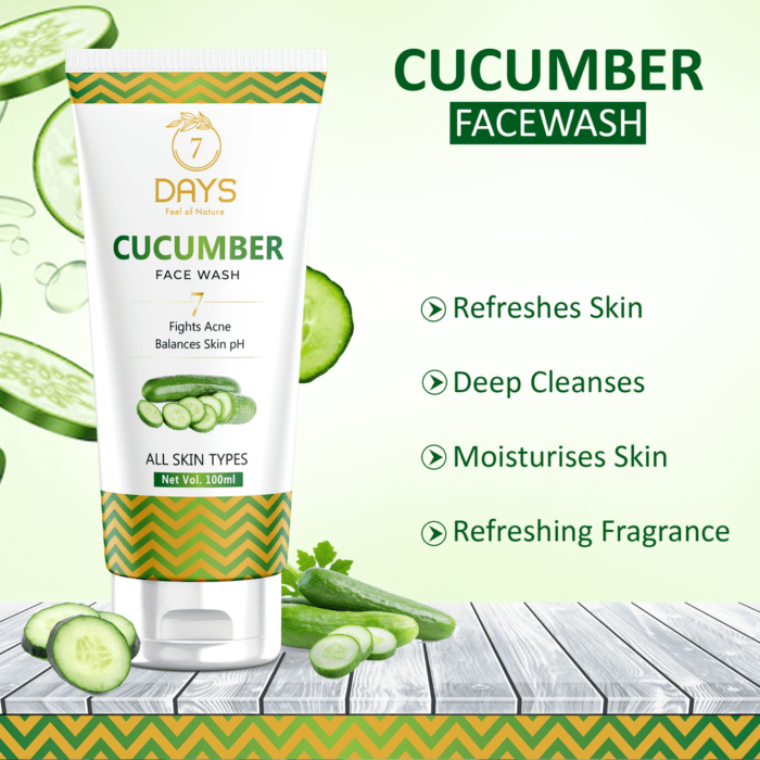 7 Days Cucumber face was for for oily skin and pimples Face Wash (100 ml)