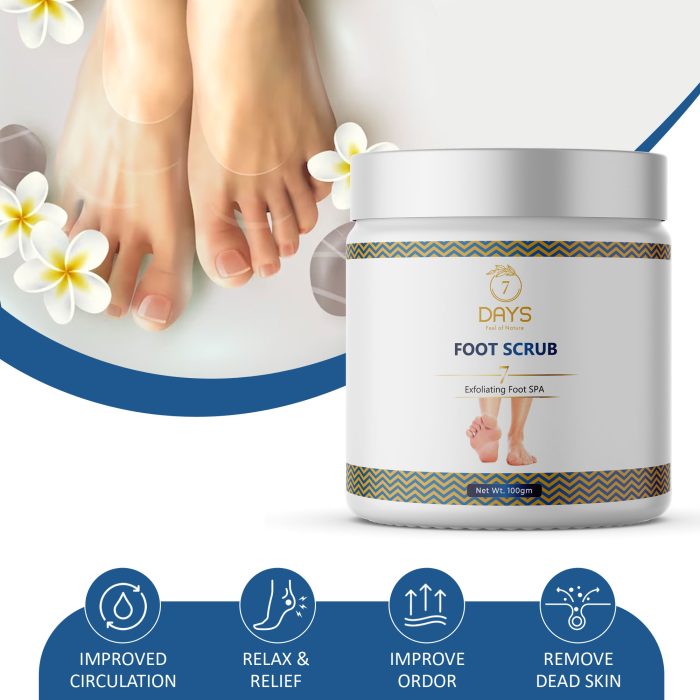 7 Days foot scrub for cracked heels Remove dead skin