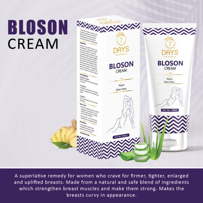 7 Days Bloson Cream Bust Firming Formula Tightening, Lifting & Toning of Breasts Women (100 g)