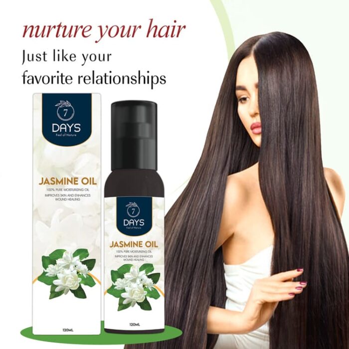 7Days 100% Pure & Natural Jasmine Oil For Softer Hair & Skin Nourishment 120ML (For Men & Women) Hair Oil