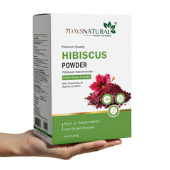 7 DAYS Hibiscus Flower Powder for Face Pack & Hair Mask | Pure & Natural Hibiscus Rosa Sinensis Powder For Skin & Hair Care - 200g