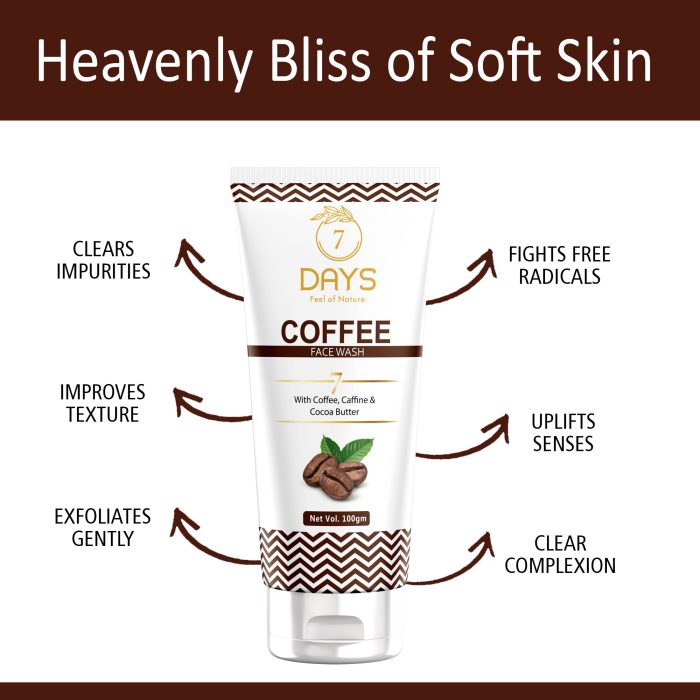 7 Days coffee face wash for oily dry skin (100 ml)