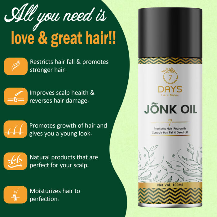 7 Days Jonk Oil (Leech Tel) for All Hair Problem (100 ml)