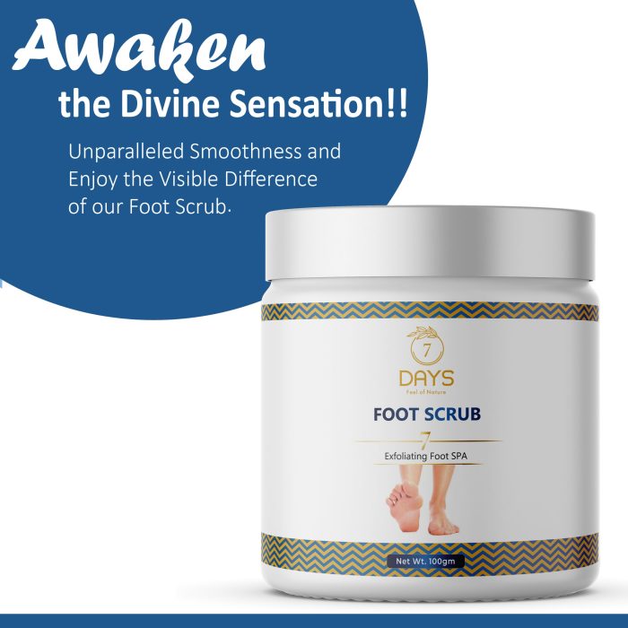 7 Days foot scrub for cracked heels Remove dead skin