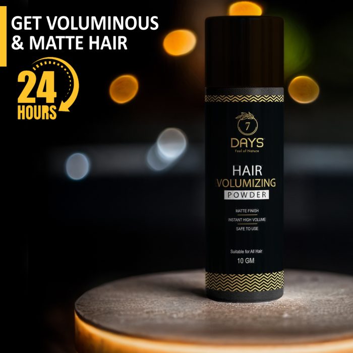 7DAYS Hair Volumizing Powder Wax strong hold | Matte Finish | 24 hrs hold | 100% natural & safe hair styling powder