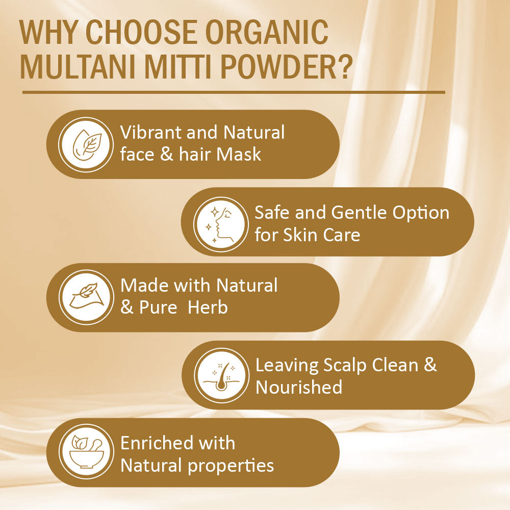 7Days Natural Multani Mitti (Fuller’s Earth) Powder with Rose Petal & Aloe Vera for Glowing & Clarified Skin(200 Gm)