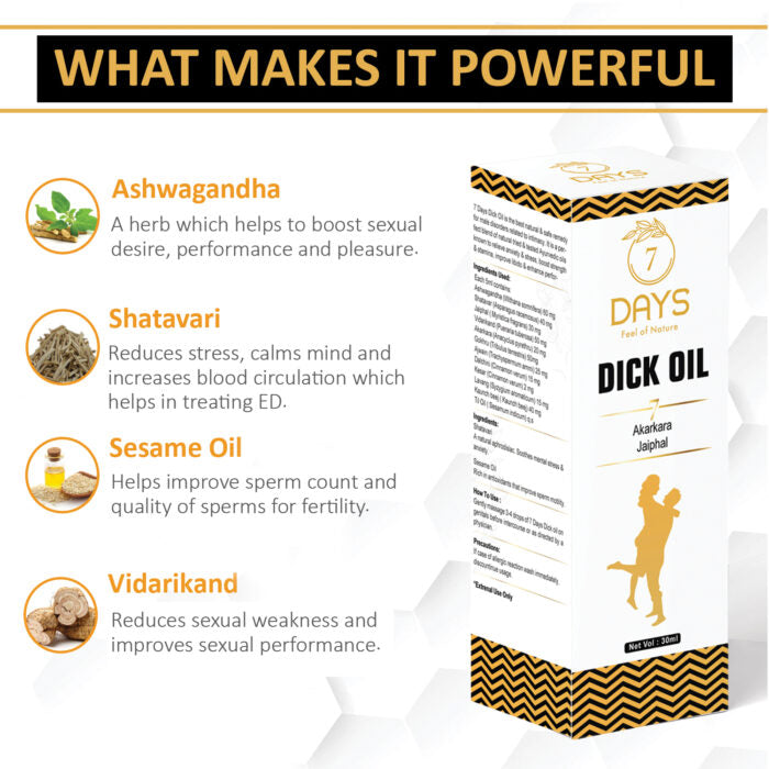 7 Days ayurvedic men massage dick Oil MEN PERFORAMNCE MASSAGE OIL Men (15 ml)