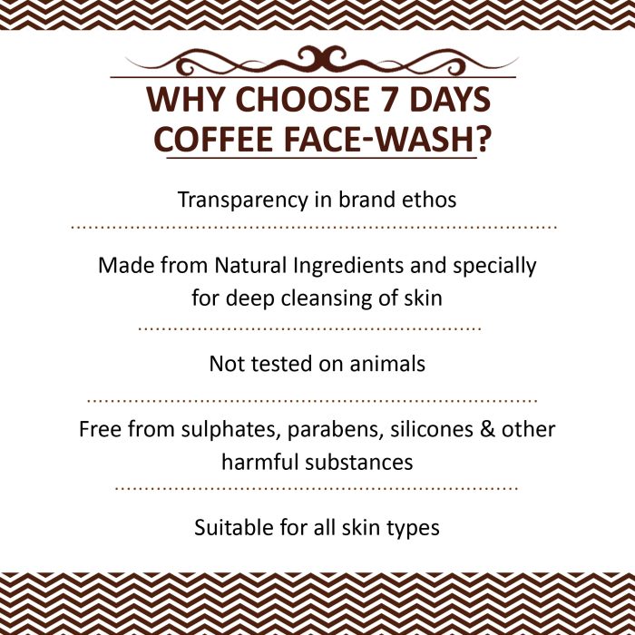 7 Days coffee face wash for oily dry skin (100 ml)