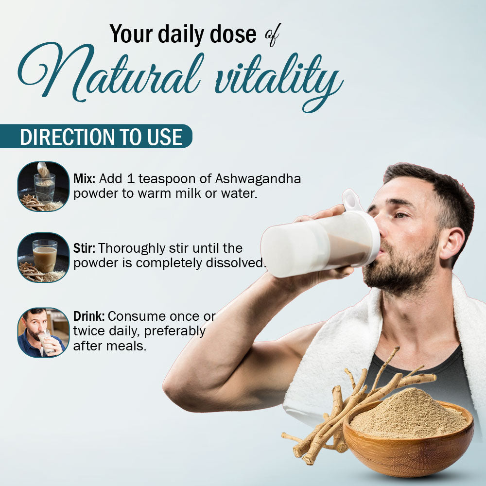 7Days Natural Ashwagandha Powder | Premium Edible Quality | With Mulethi & Fenugreek | Sun-Dried | 200g