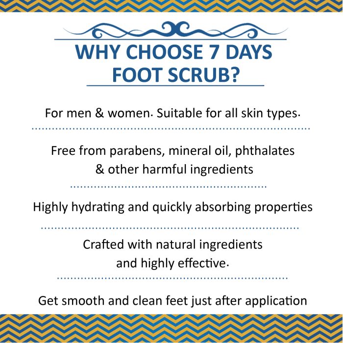 7 Days foot scrub for cracked heels Remove dead skin