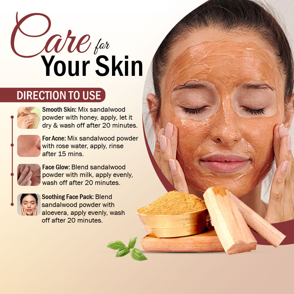 7 Days Organic Sandalwood Face Pack Powder- 200 gm