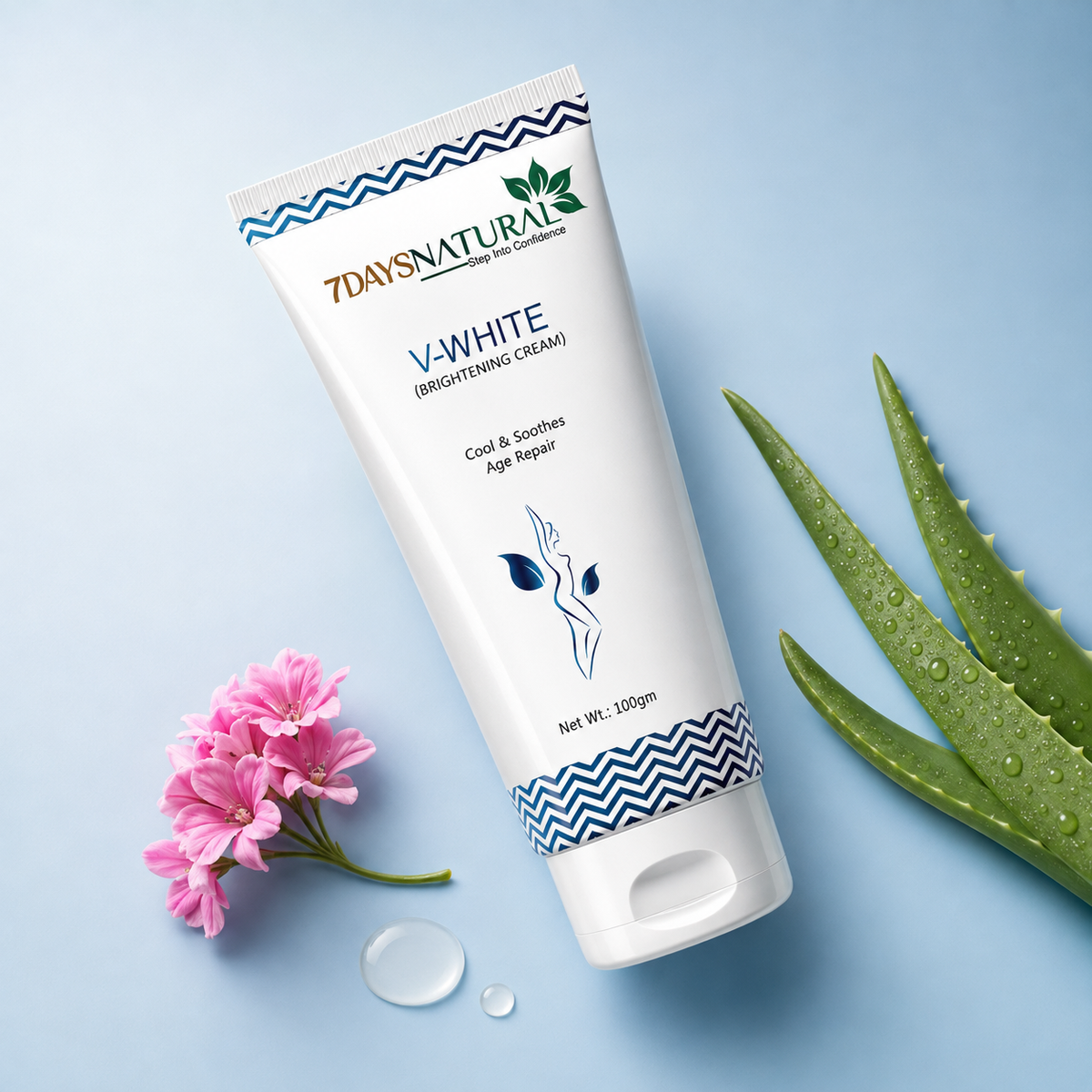 V-White Brightening Cream for Sensitive Areas | 7DaysNatural