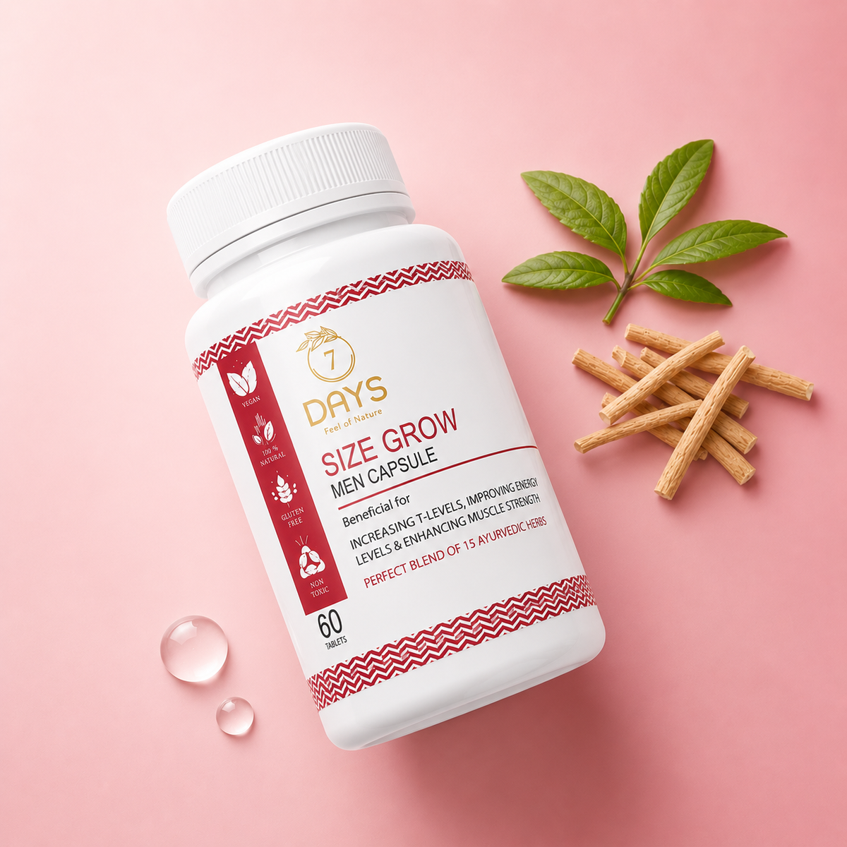 Size Grow Men Capsule for Men's Vitality, Energy & Wellness | 7Days