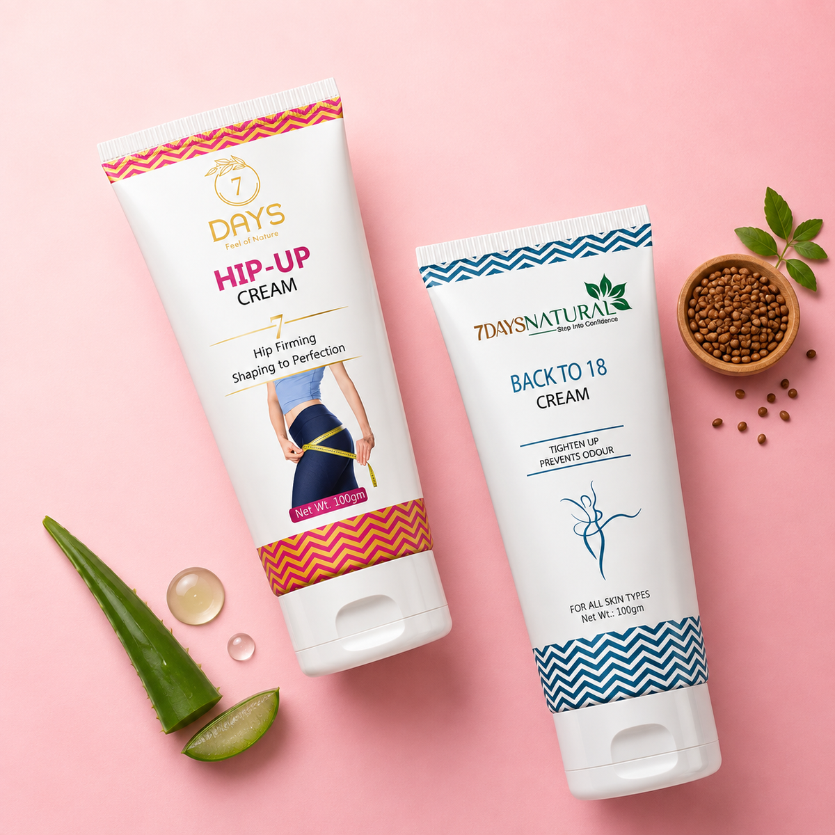 Hip-Up & Body Firming Cream Combo | 7DaysNatural