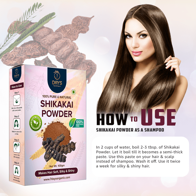 7Days Shikakai powder 100% natural hair growth & control hair fall dandruff formula (100 g)