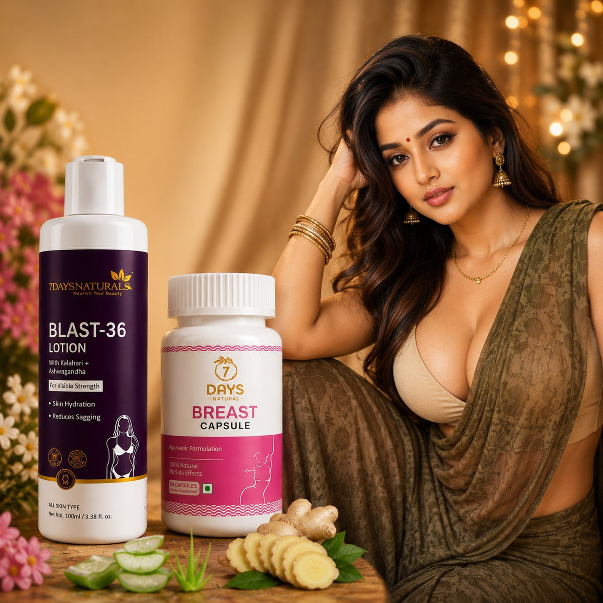 Combo Pack of Blast 36 oil & women brest capsule
