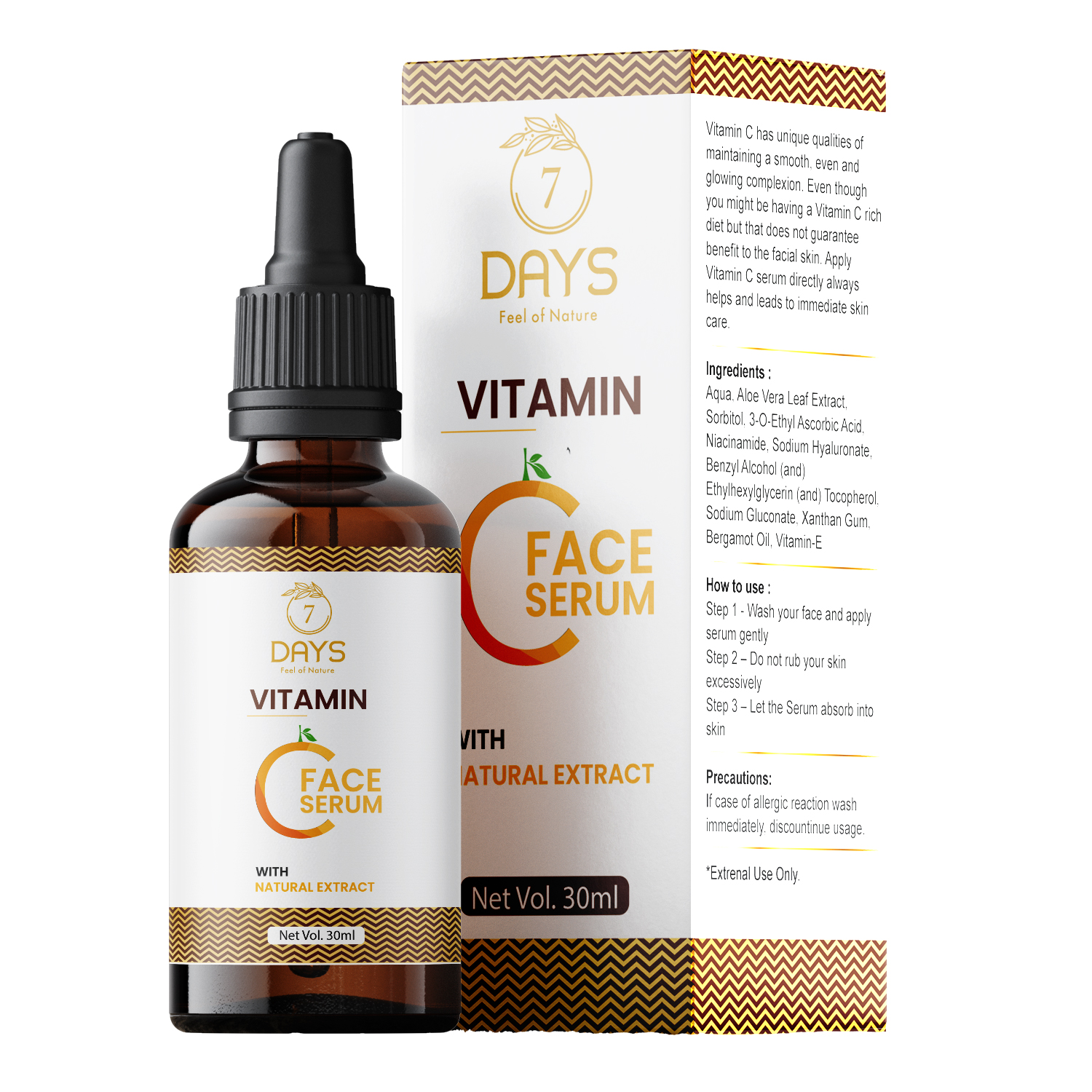 7 Days Vitamin C serum for oily skin acne-prone skin (30 ml) – 7 Days  Organic