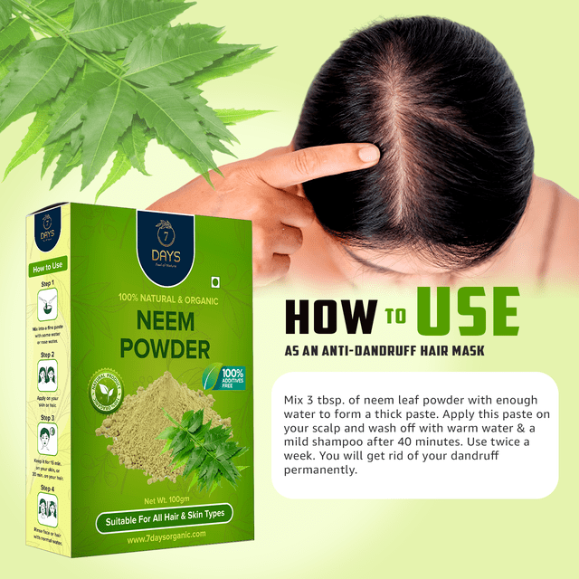 Neem Leaf Powder for Pimple free Skin 100gm – 7 Days Organic