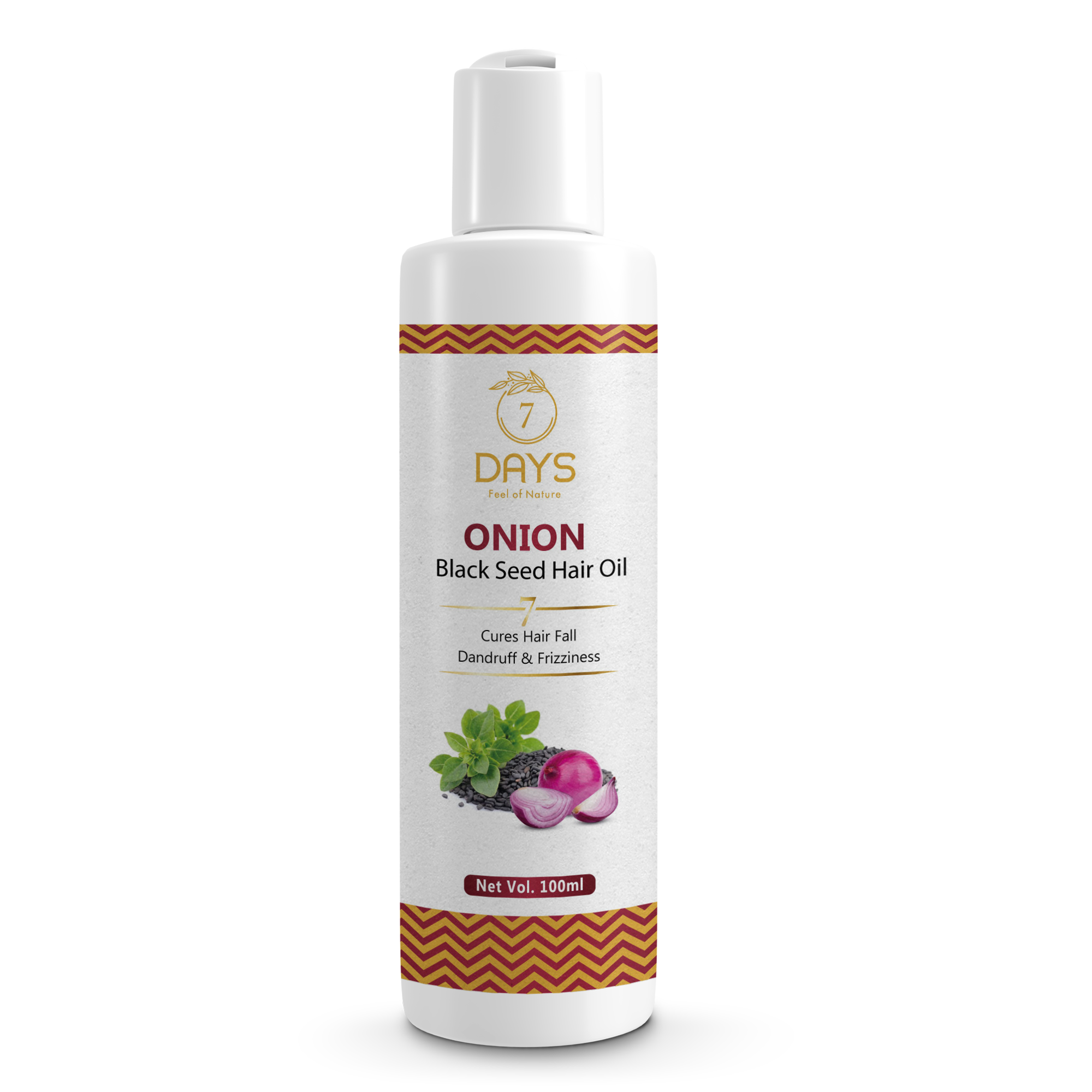 Red Onion Hair Oil Controls Hair Fall (120 ml) – 7 Days Organic