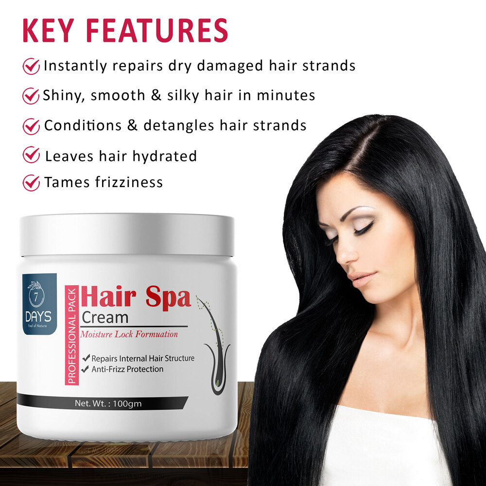 7 Days best hair spa cream for straightened hair dry and frizzy hair – 7  Days Organic