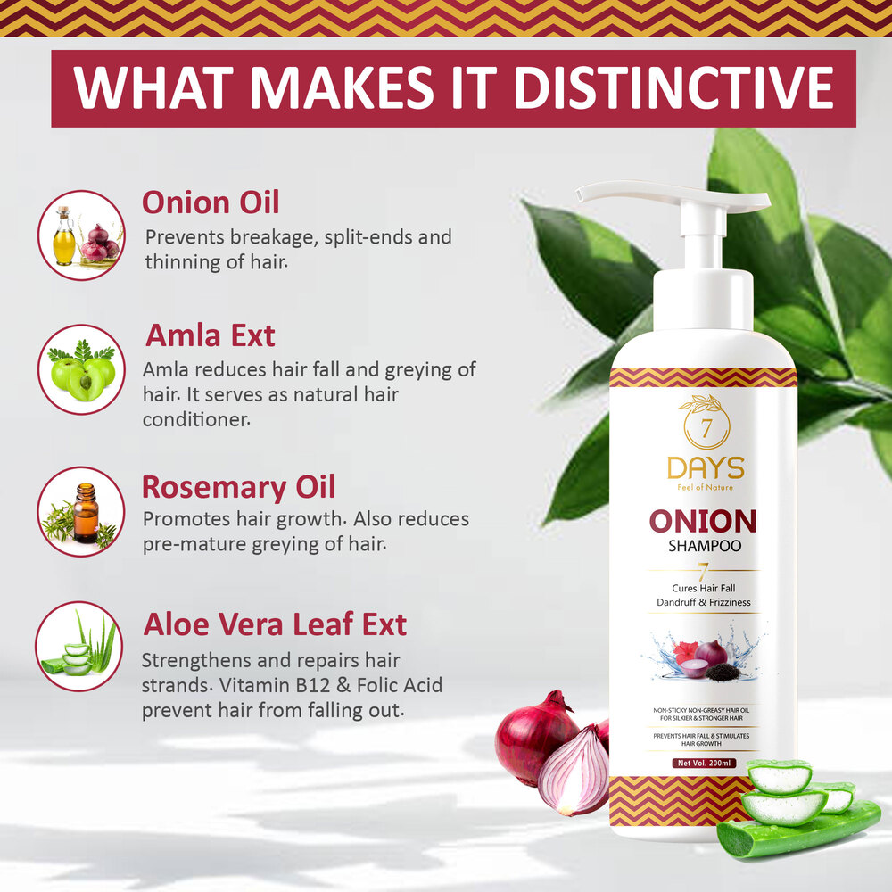 Red Onion Black Seed Oil Hair Growth Shampoo – 7 Days Organic